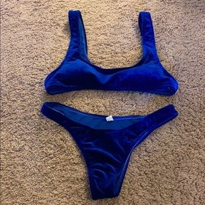 Velvet bathing suit